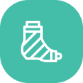 foot wrapped icon